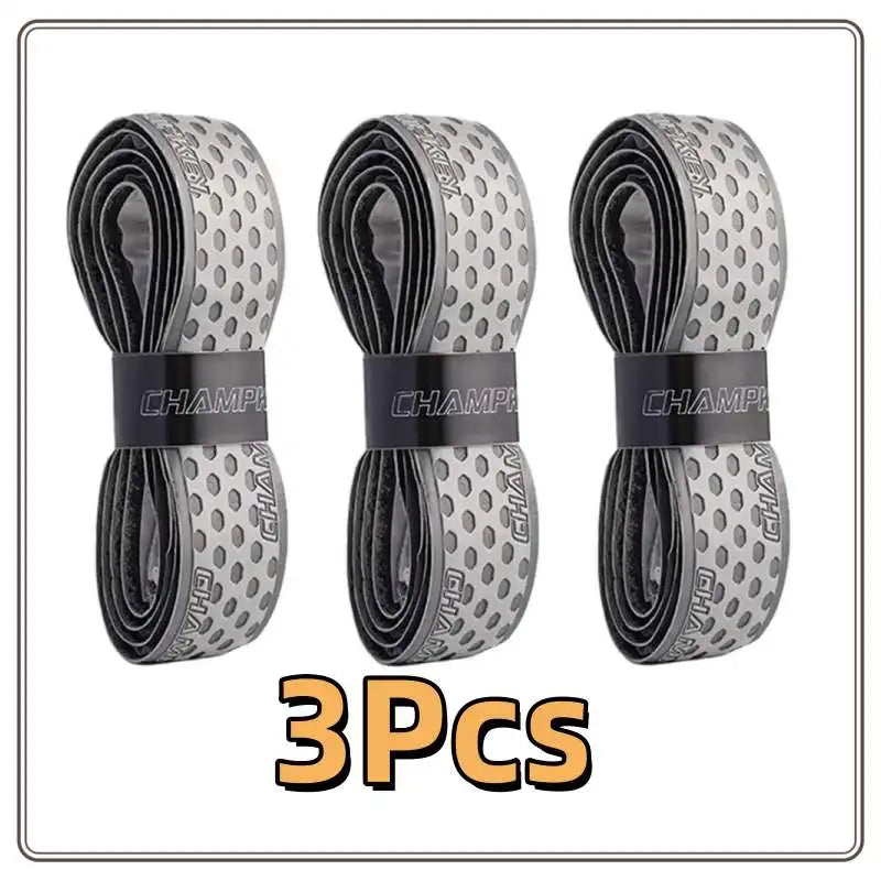 3Pcsx1M Bat Grip Tape for Baseball Absorbs Sweat Tennis Grip Racket Handle Grip PU Anti-Skid Overgrip Tape for Pickleball