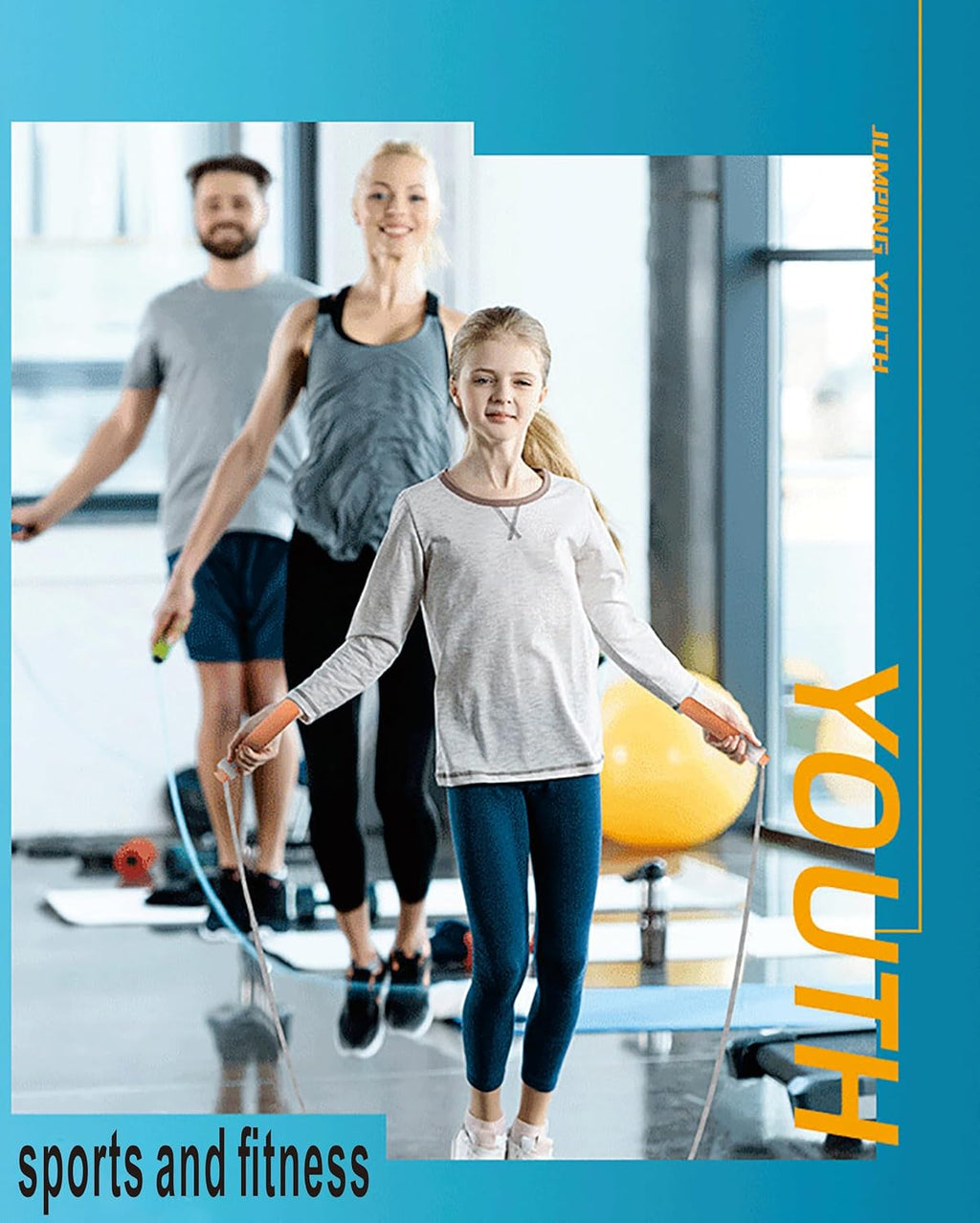 Jump Rope, Workout Equipment,Sports and Fitness Exercise Jump Rope for Kids for Fitness Adjustable with Counter Skipping Rope and Fitness for Men,Women,Kids,Girls,Boys