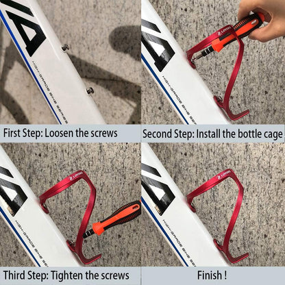 Water Bottle Holder for Bike, Lightweight Bike Water Bottle Cage Aluminum Alloy Bicycle Cages Bike Drink Holder for Mountain Bike Road Bike Cycling