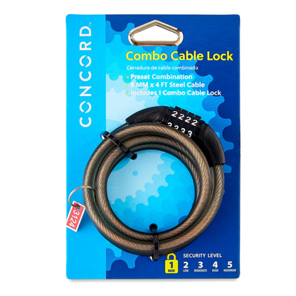 Concord 8MM Combo Cable Bicycle Lock