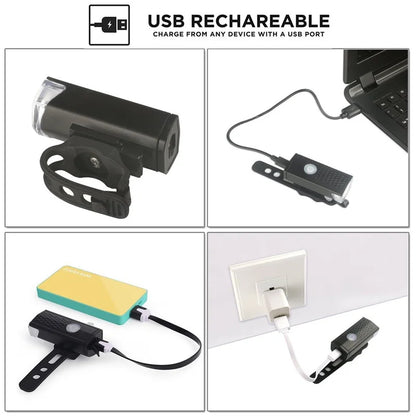 Bike Lights Front USB Rechargeable Headlight MTB Road Bike Cycling Flashlight Bike Lantern Lamp Bicycle Accessories