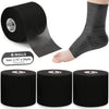 Pre Wrap Tape 4-Rolls 120 Yds Athletic Foam Underwrap for Sports | Soft, Breathable, Skin-Friendly and Latex-Free, Protect for Ankles Wrists Hands and Knees, 2.75 Inches - Black