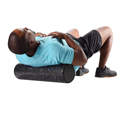 High Density Foam Roller, 24" Length, Purple/Black