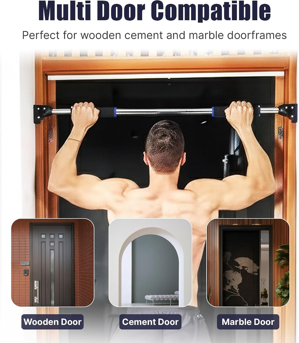Pull up Bar for Doorway Chin up Bar, No Screws Door Frame Width Locking Adjustable 72-97Cm (28-38 In) Body Fitness Training Equipment, Strength Training Pull-Up Bars for Home Gym, Max Load 440Lb