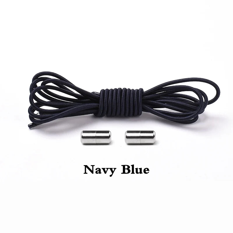 1Pair Elastic Shoelaces round No Tie Shoe Laces Sneakers Shoelace Kids Adult Elastic Laces One Size Fits All Shoes Dropshipping