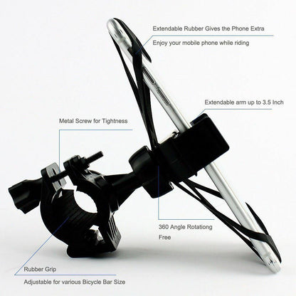 Motorcycle Bicycle MTB Bike Handlebar Mount Holder Universal for Cell Phone GPS