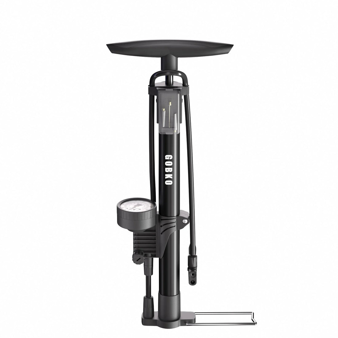 Bike Floor Pump with Gauge,Floor Bicycle Pump with Both Presta and Schrader Bicycle Pumps Valves High Pressure 160Psi Multi-Purpose Portable Air Pump for Road Bike MTB Sports Balls