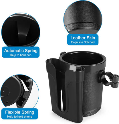 3-In-1 Bike Cup Holder with Cell Phone Keys Holder, Bike Water Bottle Holders, U