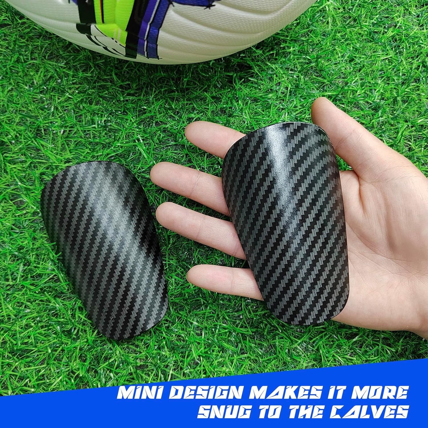 Mini Shin Guards Soccer Kids,Small Protective Gear with Fixed Straps | 2 Pairs Small Tiny Shin Pads Match Equipment Protective Tiny Shin Guards Soccer for All Ages