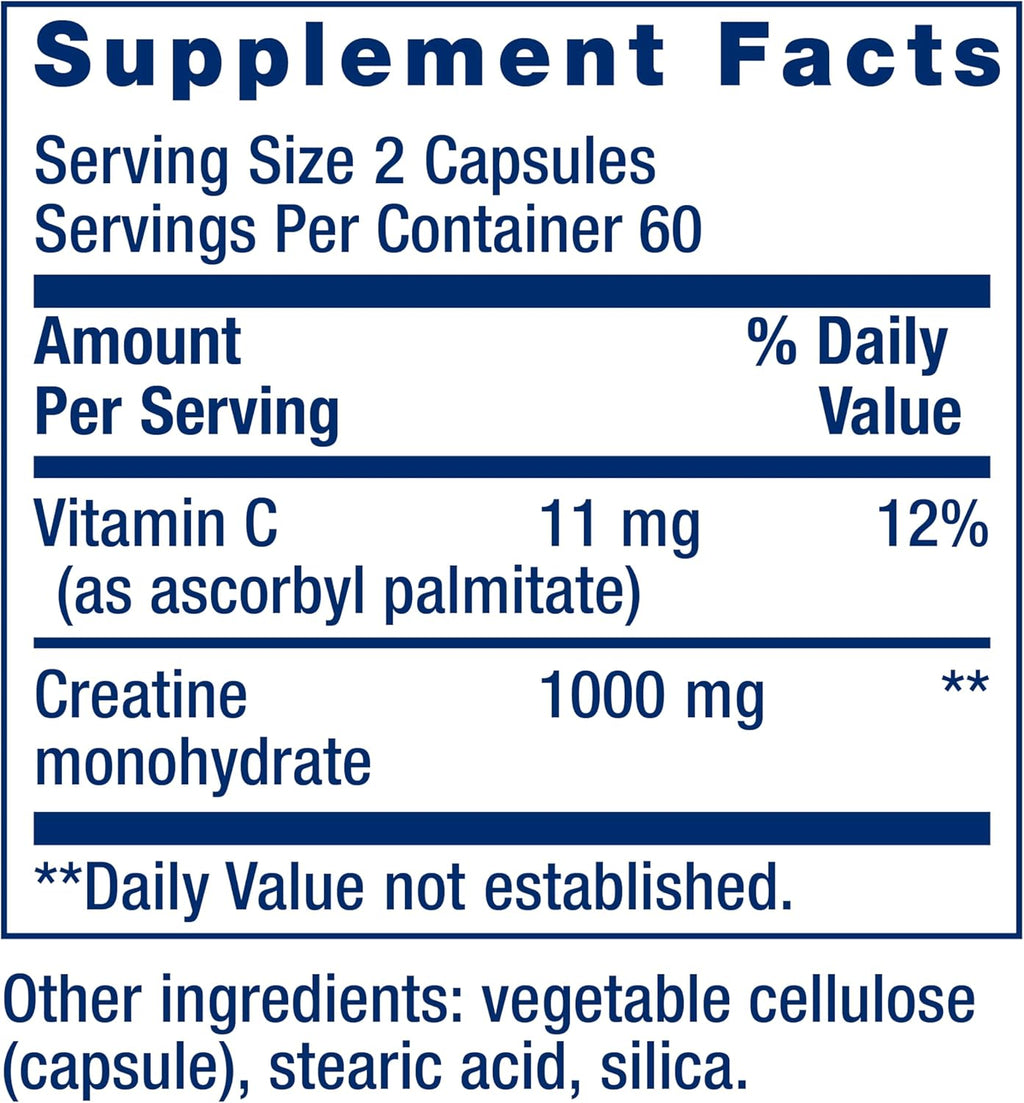 Creatine Capsules – Creatine Monohydrate – Promotes Strength, Lean Muscle, Healthy Endurance – Non-Gmo, Gluten-Free – 120 Capsules | Creatine Monohydrate That Promotes Strength, Lean Muscle & Healthy Endurance, Non-Gmo & Gluten-Free, 120 Caps