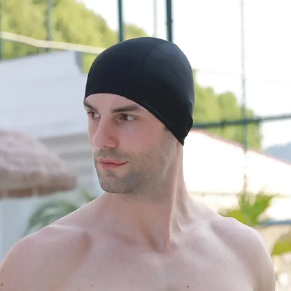 1Pc Nylon Swim Cap for Men and Women Waterproof Elastic Swim Caps Protect Your Ears Essential for Family Swimming Training