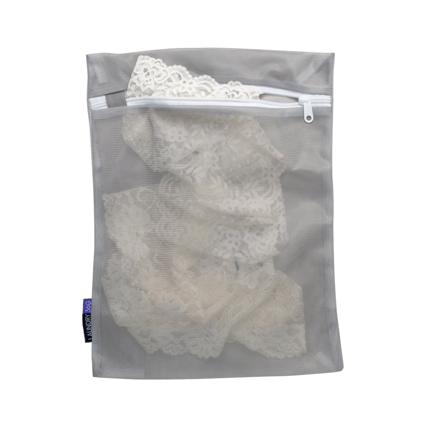 4 Pack Active Wear Wash Bag Set, 16" X 19" and 12" X 15", White, Grey