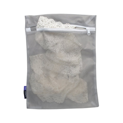 4 Pack Active Wear Wash Bag Set, 16" X 19" and 12" X 15", White, Grey
