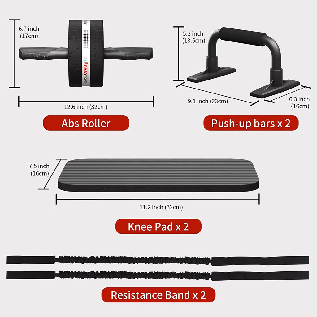 Ab Roller Wheel for Abs Workout - Abdominal Exercise Equipment with 2 Knee Pads for Home Gym, Core Strength Training, Fitness Equipment for Men & Women