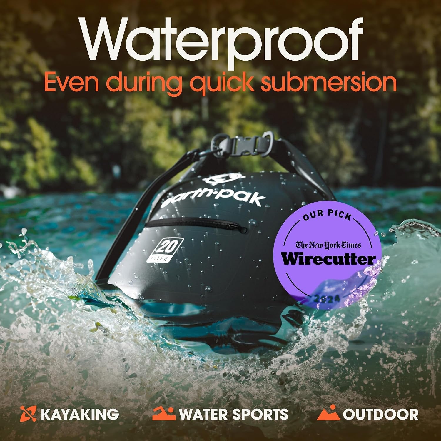 Waterproof Dry Bag - Roll Top Waterproof Backpack Sack Keeps Gear Dry for Kayak with Waterproof Phone Case