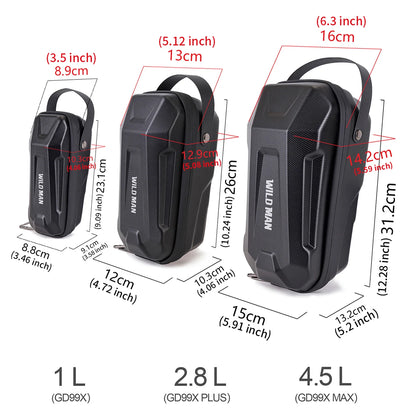 Electric Scooter Handlebar Bag EVA Hard Shell Quick-Detachable Front Storage Bag with Waterproof Design