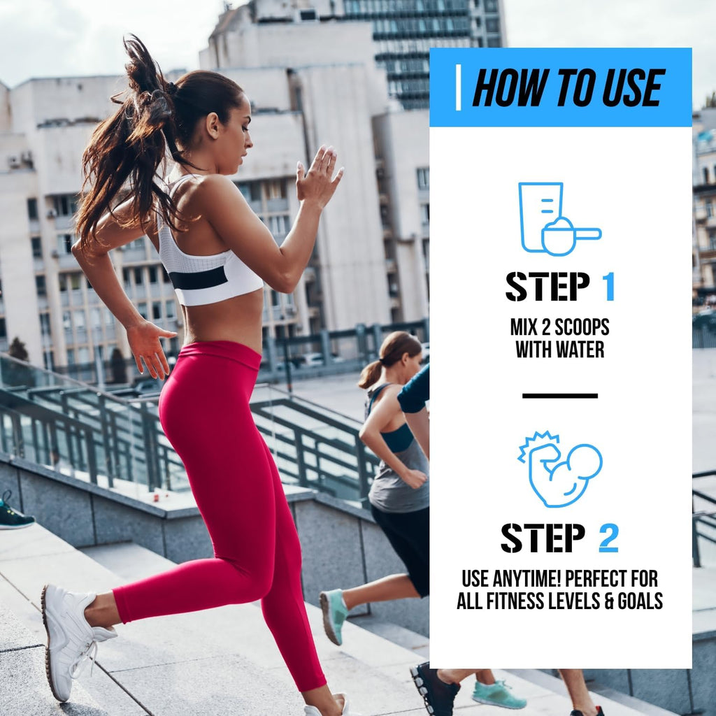 EVL BCAA Energy Amino Acids Powder with Natural Caffeine - Blue Raz | Supports Muscle Recovery, Lean Growth, Endurance and Hydration with Branched-Chain Amino Acids (Bcaas) - 30 Servings