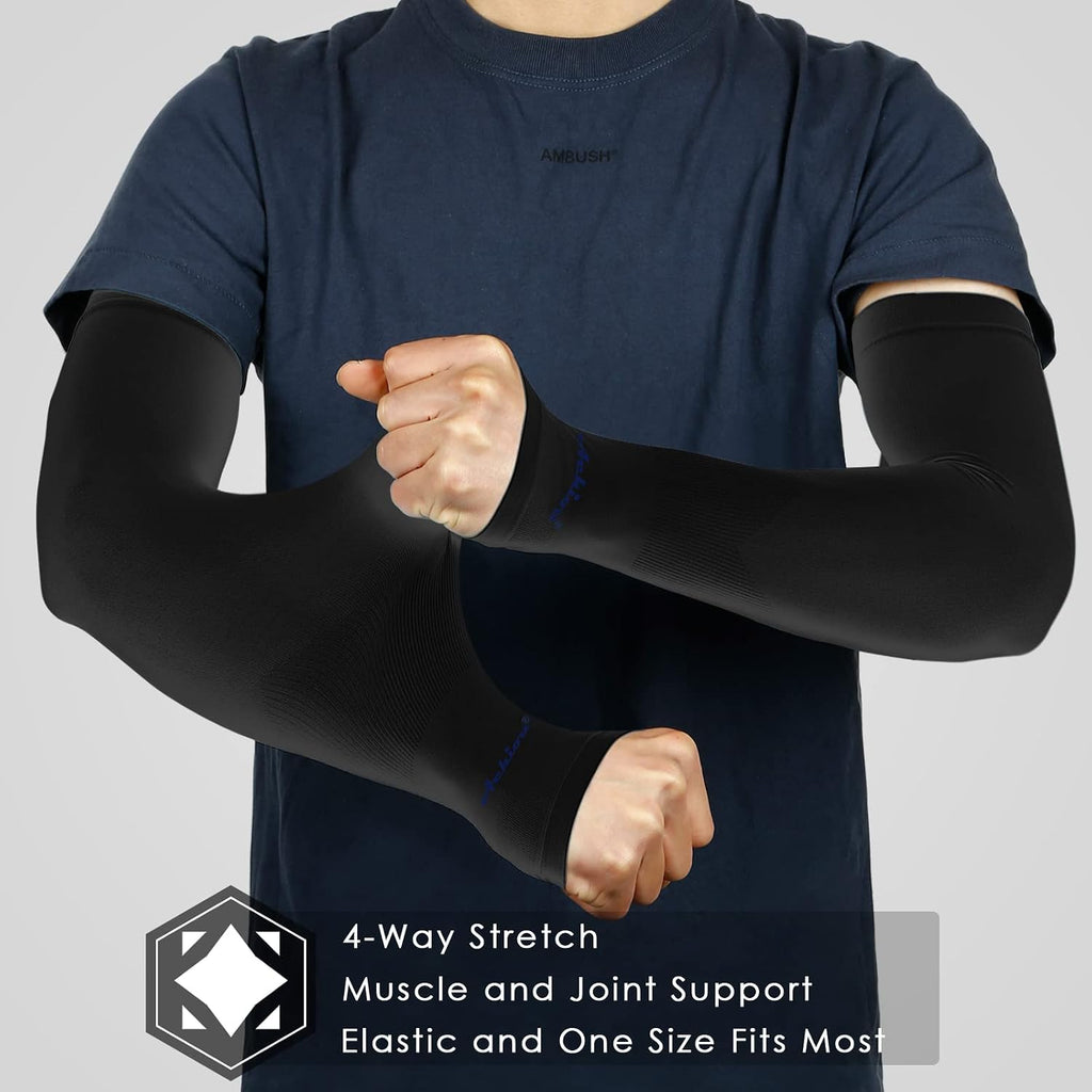 Arm Sleeves for Men Women, Sun Sleeves UV Protection Cooling Sports | Compression,Tattoo Sleeve Cover, Thumb Hole Design,Tattoo Cover Up, UPF 50+, Versatile Use for Basketball Football Volleyball