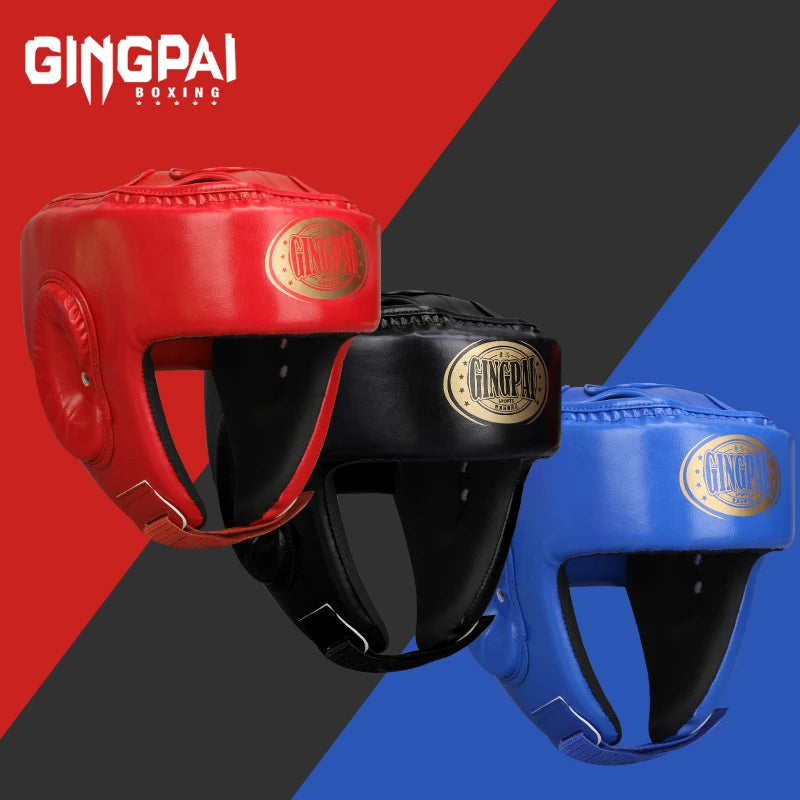 Boxing Head Protection Fully Enclosed Combat Protective Gear, Muay Thai Helmet, Free Combat, Sanda Head Cover,Headgear