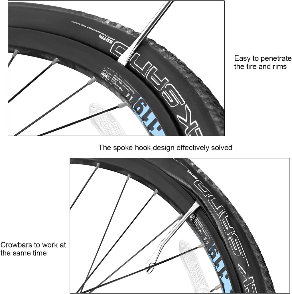 Multi-Function Bike Cycling Mechanic Repair Kit with 3Pc Tire Lever 5Pc Tyre Patches Tire Rasp Work Bag