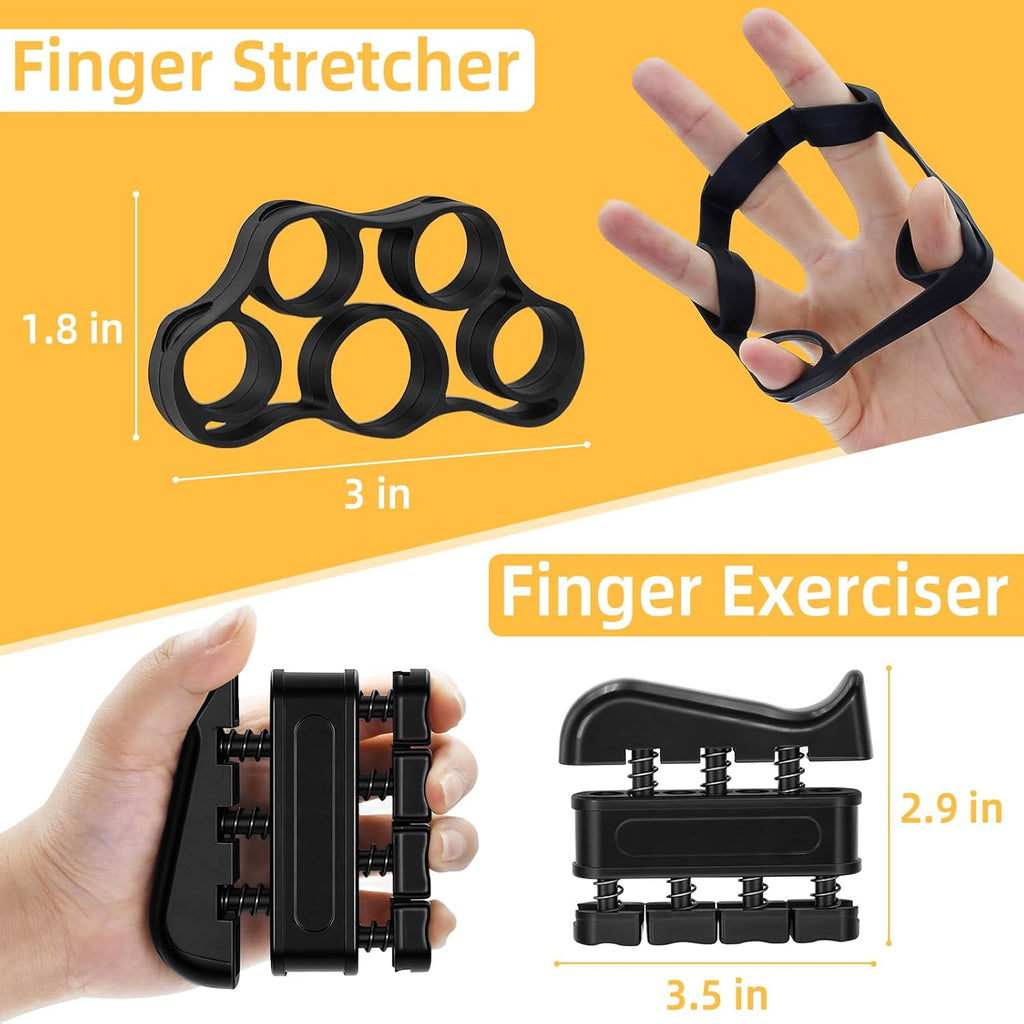 Grip Strength Trainer Kit with Mechanical Counter, 5 Pack Hand Gripper Strengthener Adjustable Resistance, Forearm Strengthener, Finger Exerciser, Wrist Strengthener, Hand Exercisers for Strength, Therapy & Rehab