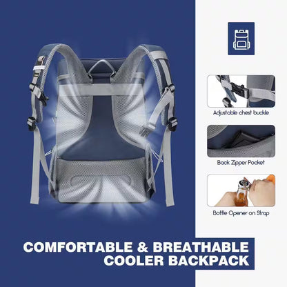 33.8 Qt. Insulated Soft Cooler Lunch Bag 35 Can Cooler Backpack