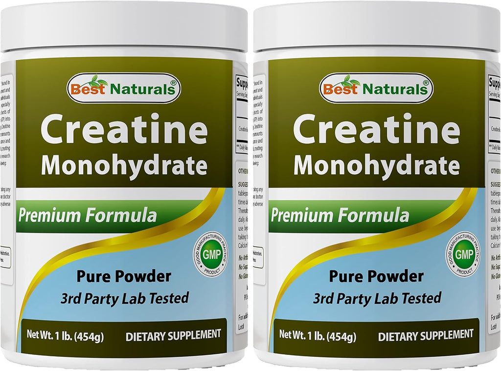 Creatine Monohydrate 1 Lb Pure Powder (1 LB (Pack of 2))