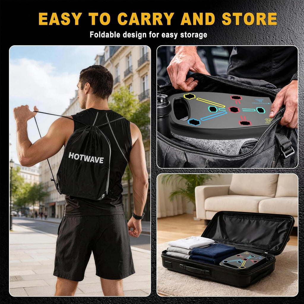 Push up Board, Portable Pushup Board for Men, Foldable Push up Bar | Multifunctional Pushup Handles for Floor, Strength Training Equipment for Home Gym, Suitable for Beginners and Teenagers