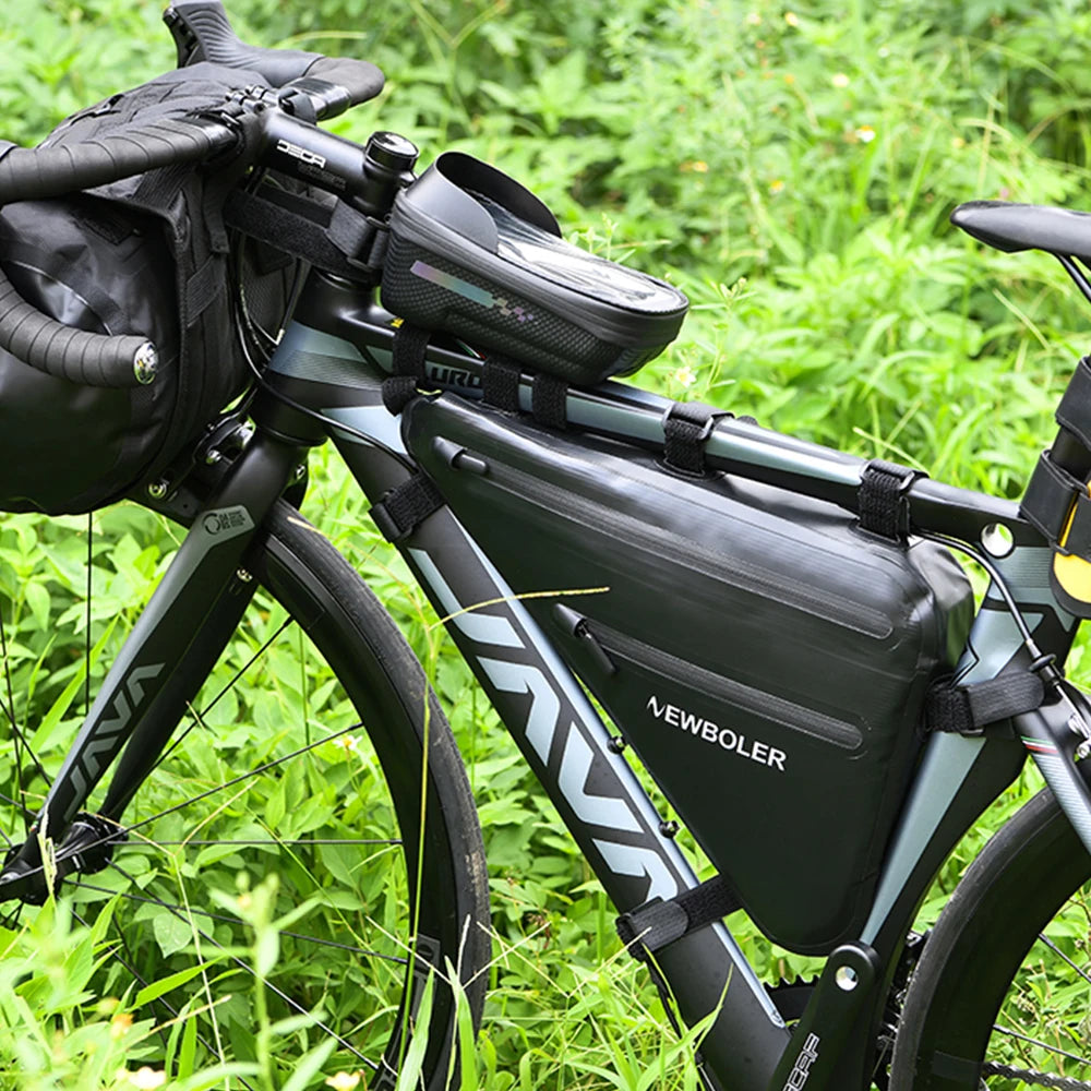 Bike Bicycle Bag Front Tube Frame Handlebar Waterproof Cycling Bags Triangle Pouch Frame Holder Bicycle Accessories