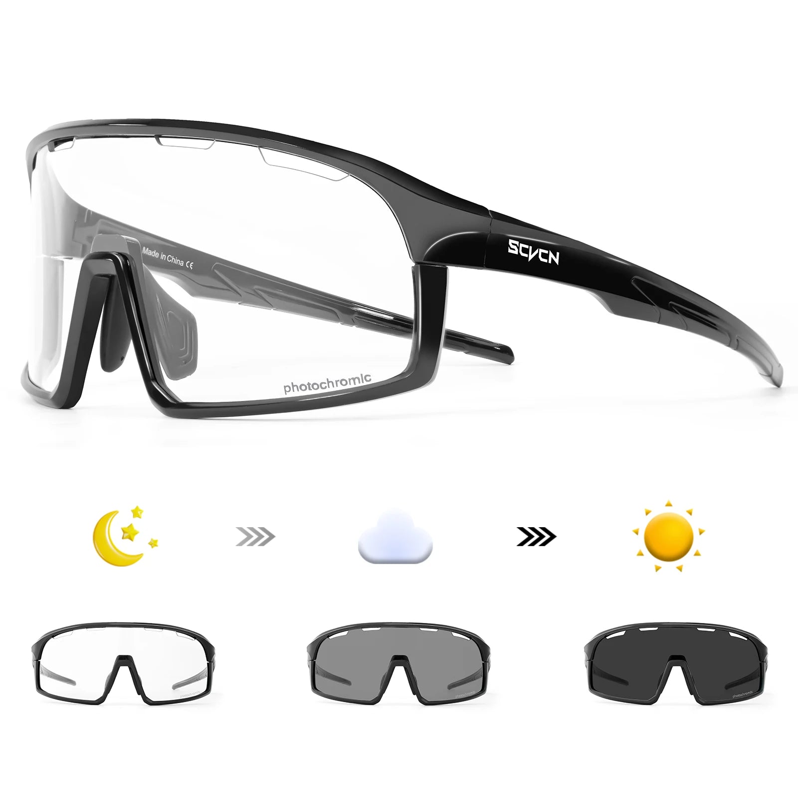 Photochromic Cycling Glasses Outdoor Sports Running Sunglasses Women UV400 Bicycle Goggles Men MBT Cycling Sunglasses