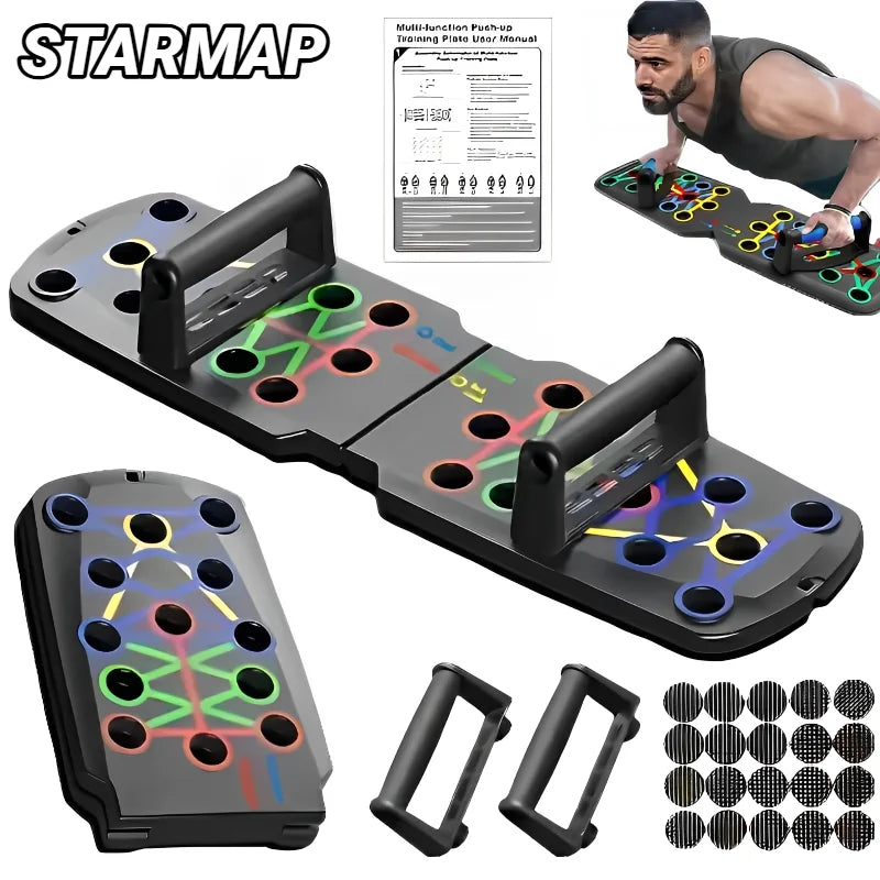 Portable Multifunctional Push-Up Board - Fitness and Muscle Training Device Home Workout Set Foldable Push up Bar Resistance