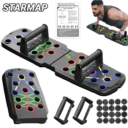Portable Multifunctional Push-Up Board - Fitness and Muscle Training Device Home Workout Set Foldable Push up Bar Resistance