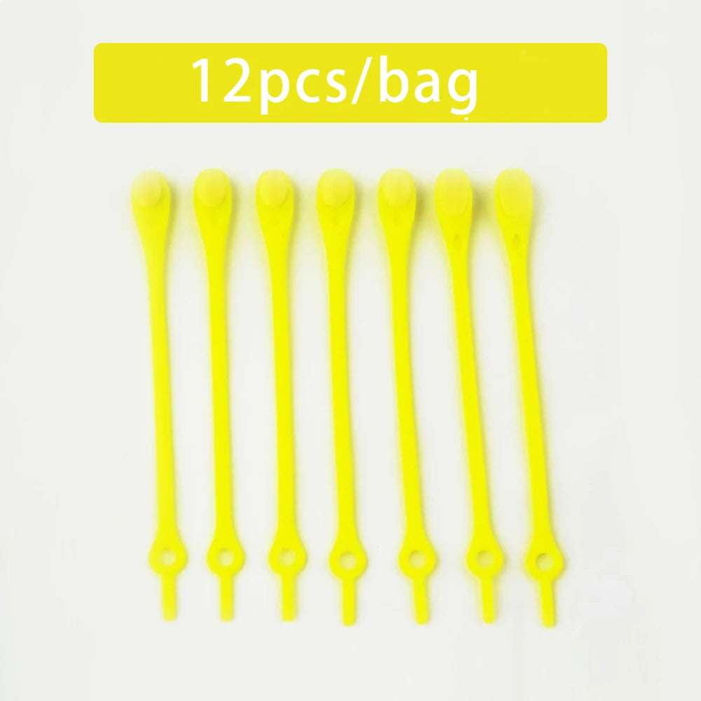 12Pcs Stretch Silicone Shoelaces No Tie Shoe Laces Elastic Laces Sneakers Adults Kids Lazy Shoelace for Shoes Rubber Zapatillas