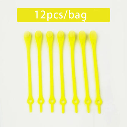 12Pcs Stretch Silicone Shoelaces No Tie Shoe Laces Elastic Laces Sneakers Adults Kids Lazy Shoelace for Shoes Rubber Zapatillas