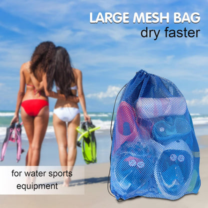 3 Pack Mesh Gear Bag Oversized 19" X 27" for Snorkel Scuba Swim Dive Gear Oversi