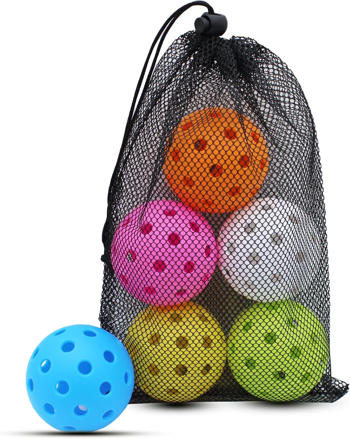 Pickleball Balls, 40 Holes Outdoor Pickleballs, High Elasticity &amp; Durable Pickle