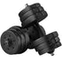 55Lb Adjustable Dumbbell Set for Home Gym, Black