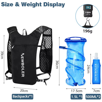Breathable Hydration Vest Trail Running Backpacks Lightweight Cycling Run Jogging Marathon Backpack Riding Climbing Bag