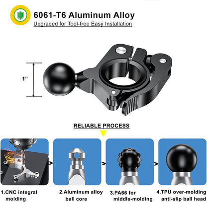 1 Ball Mount Base for Handlebar Compatible with RAM Mounts Motorcycle Phone NEW