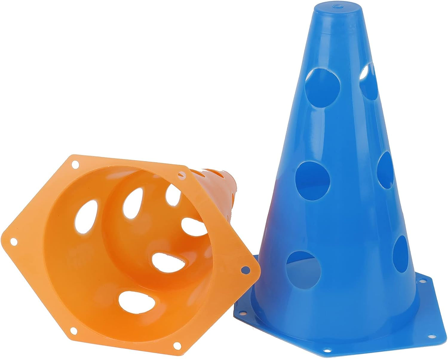 24 Pack Plastic Agility Cones, 9 Inch Soccer Cones Training Agility Field Marker Plastic Traffic Cone for Training, Football Basketball Drills, Traffic, Activity, Party, Indoor Outdoor Games