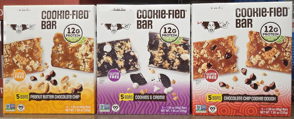Lenny-Larrys NON-GMO Cookie-Fied Gluten Free 3 Flavors Bar 7.95Oz 225G (Three Boxes)