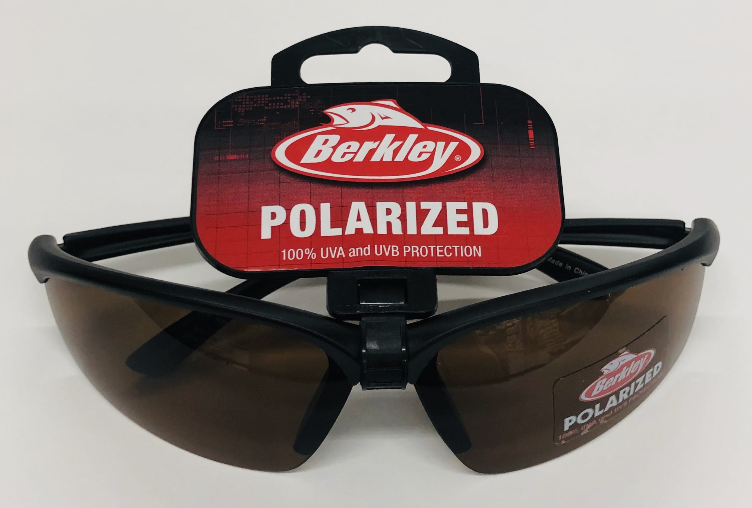 Lanier Polarized Fishing Sunglasses, Matte Black / Brown, Adult