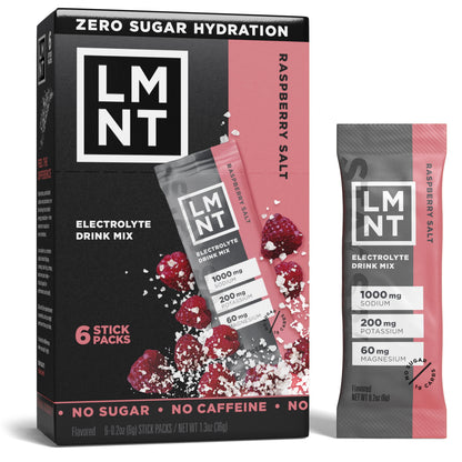 Zero Sugar Electrolyte Drink Mix - Raspberry - 6Ct