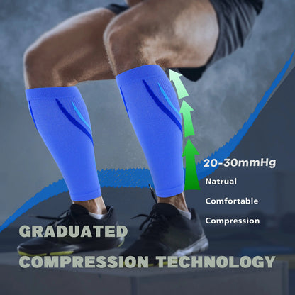 1 Pair Calf Compression Sleeves for Men &amp; Women (20-30 Mmhg), Leg Compression Sleeve Footless Compression Socks