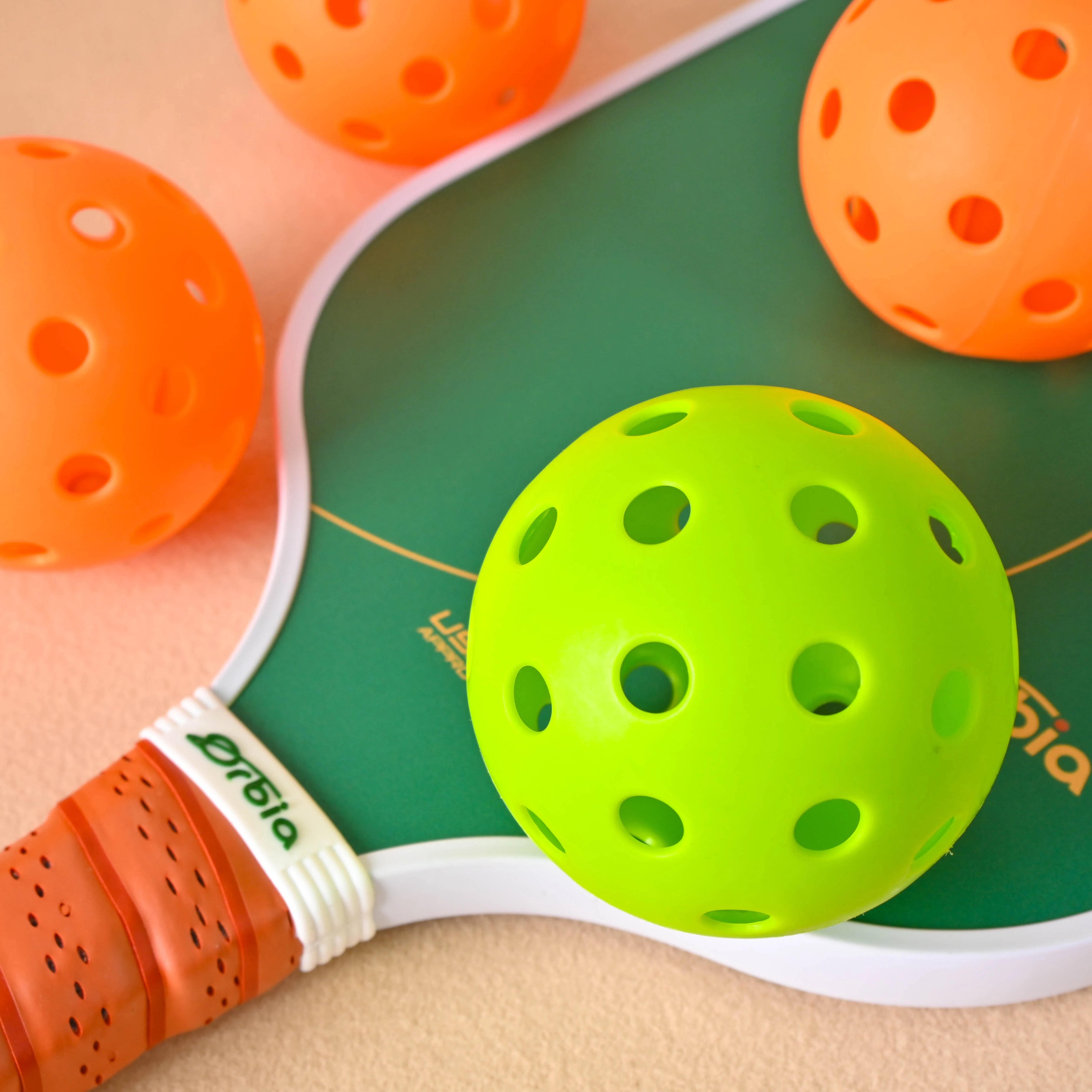 Sports 3Pcs Durable Pickleball Balls Outdoor 40 Holes Training Pickleball Accessories 74Mm Standard Pickle Balls