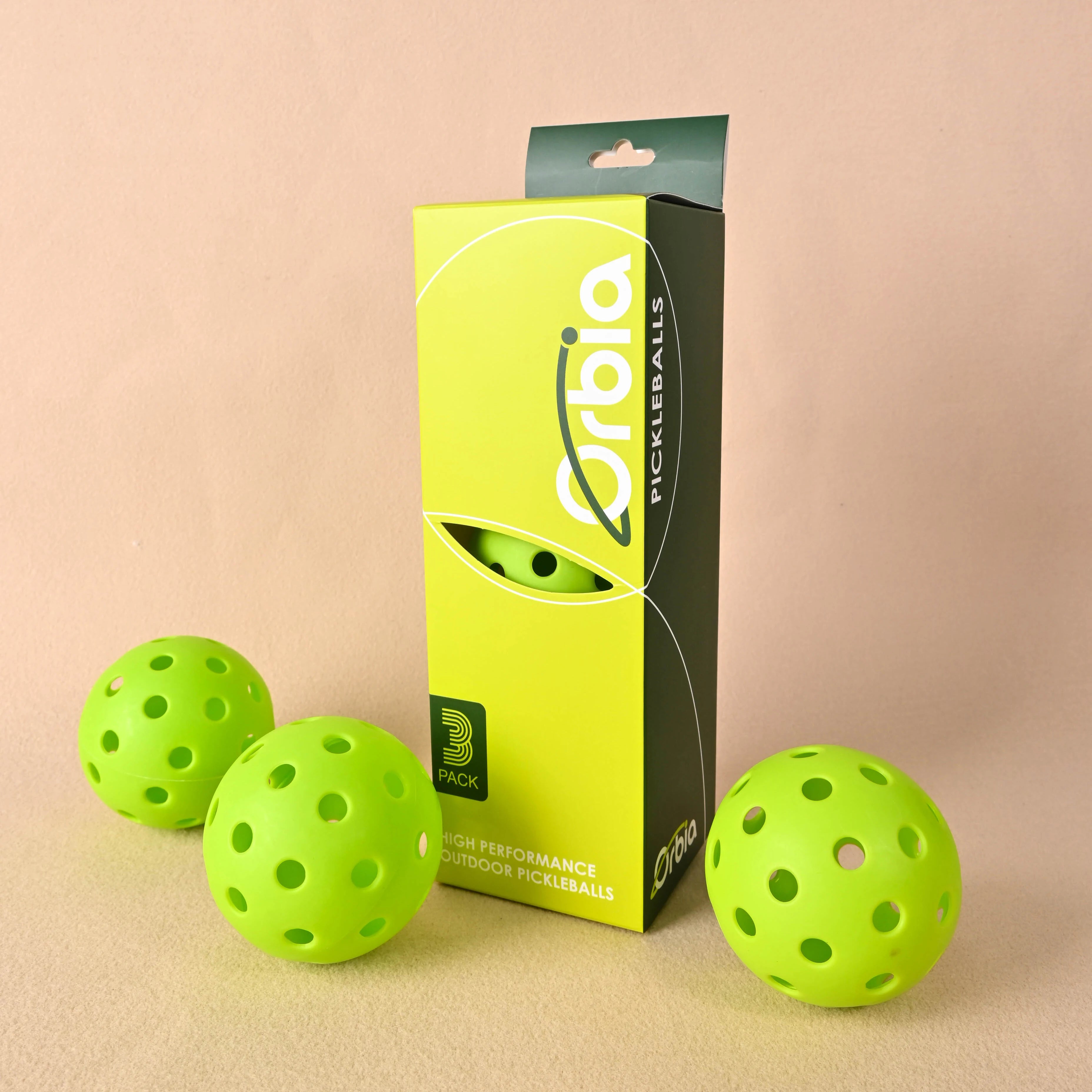 Sports 3Pcs Durable Pickleball Balls Outdoor 40 Holes Training Pickleball Accessories 74Mm Standard Pickle Balls