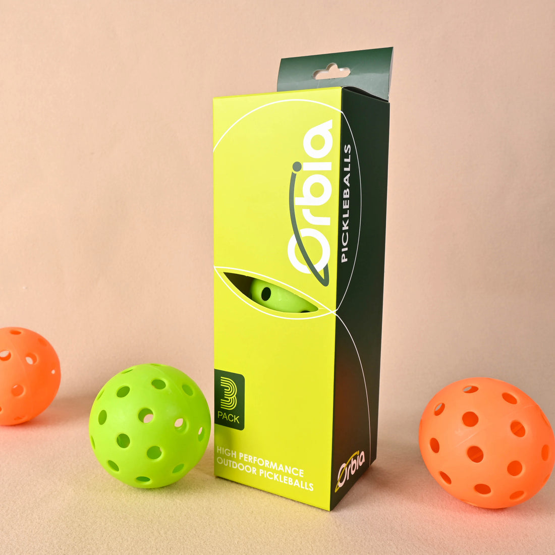 Sports 3Pcs Durable Pickleball Balls Outdoor 40 Holes Training Pickleball Accessories 74Mm Standard Pickle Balls