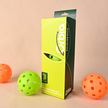 Sports 3Pcs Durable Pickleball Balls Outdoor 40 Holes Training Pickleball Accessories 74Mm Standard Pickle Balls