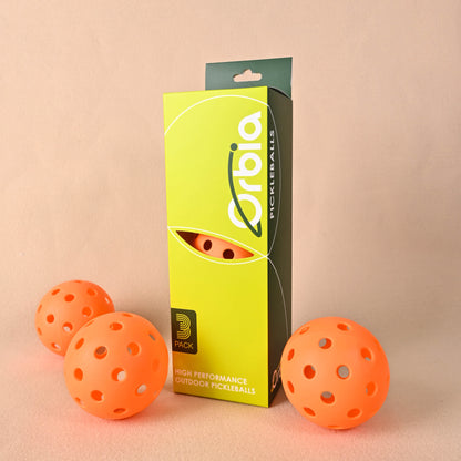 Sports 3Pcs Durable Pickleball Balls Outdoor 40 Holes Training Pickleball Accessories 74Mm Standard Pickle Balls