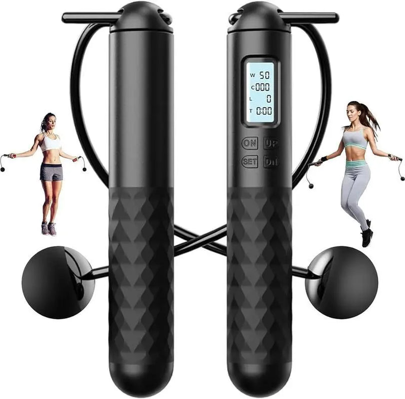 Smart Gravity Ball Jump Rope - Cordless Skipping with Digital Counter, Adjustable Weight for Home/Gym Workouts,Parent-Child Interaction, Valentine&